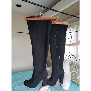 Over the Knee (Wide) Suede Boots